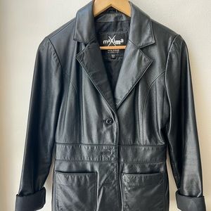 Wilson Black Leather Jacket XS